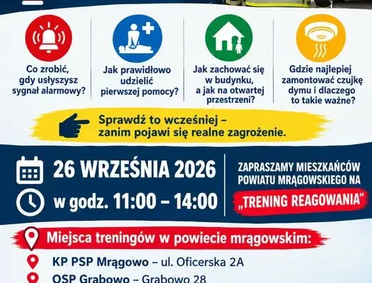 Trening Reagowania w powiecie mrągowskim – naucz się, jak reagować w sytuacji zagrożenia