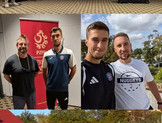 Trener Jakub z MKS Kłobuk Mikołajki na ogólnopolskich warsztatach PZPN