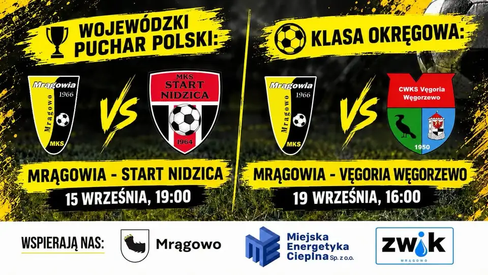 Mrongowiusza 1 zaprasza na dwa domowe mecze. Wtorek i sobota z dopingiem!