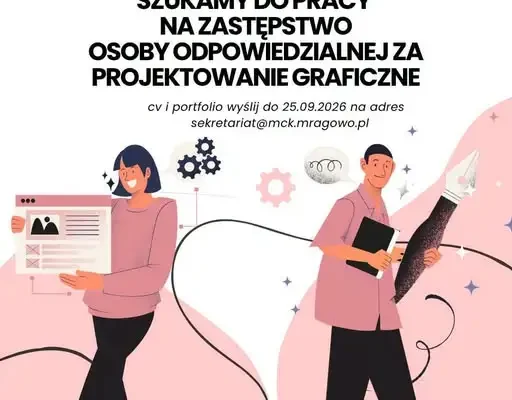 Mrągowskie Centrum Kultury szuka grafika – oferta pracy z wynagrodzeniem do 6360 zł