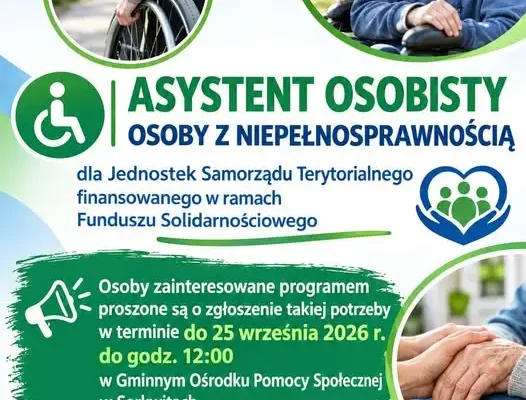 Gmina Sorkwity bada zapotrzebowanie na usługi asystenta osobistego dla osób z niepełnosprawnością