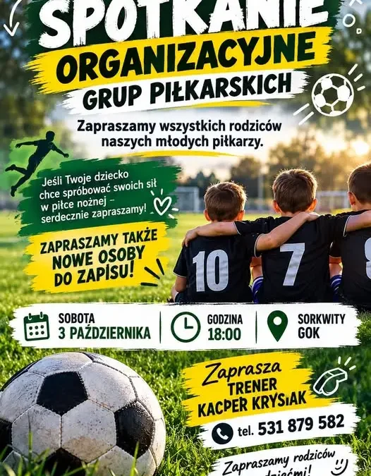 Spotkanie organizacyjne grup piłkarskich w Gminie Sorkwity