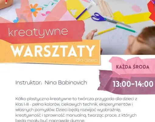 Warsztaty kreatywne dla dzieci w Pieckach – trwają zapisy