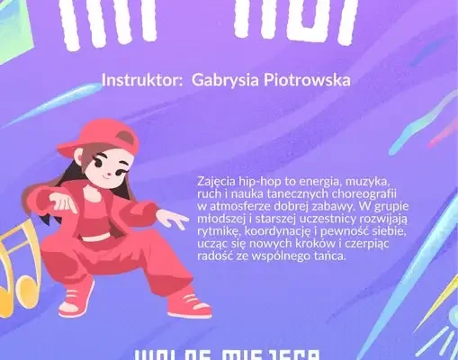 Zajęcia hip-hopu w GOK „PEGAZ” w Pieckach – trwają zapisy