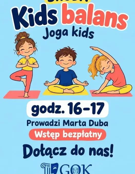Joga dla dzieci w GOK Sorkwity – bezpłatne zajęcia już dziś