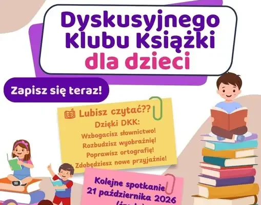 Dyskusyjny Klub Książki dla dzieci w Mikołajkach Pomorskich zaprasza na spotkanie