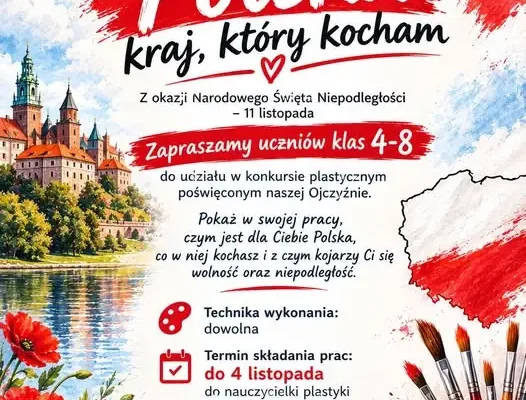 Konkurs plastyczny z okazji Narodowego Święta Niepodległości – zaproszenie dla uczniów