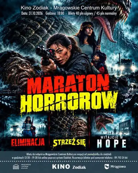 Halloweenowy Maraton Horrorów w Kinie Zodiak w Mrągowie