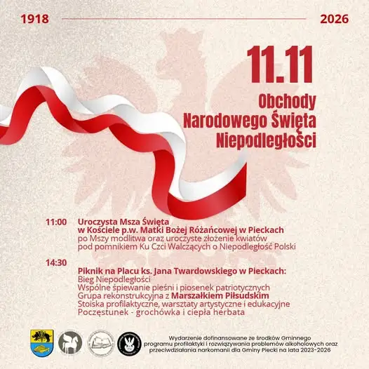 Piecki świętują 108. rocznicę niepodległości – msza, piknik i Marszałek Piłsudski